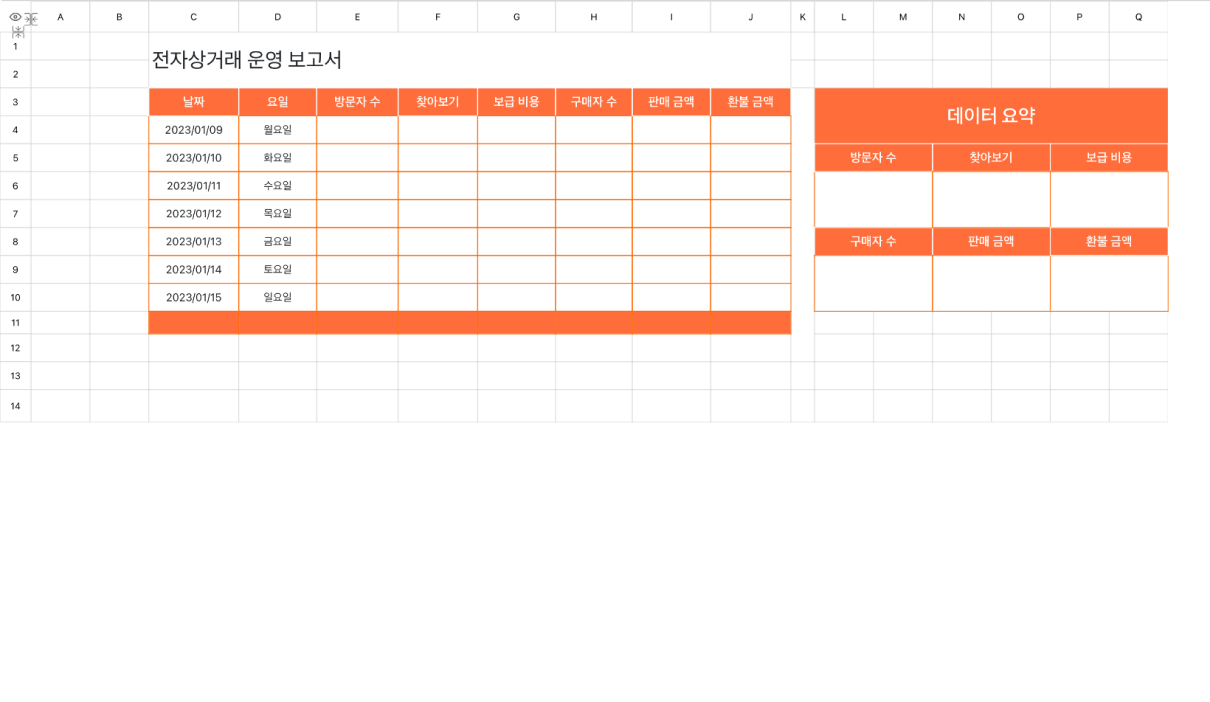 전자상거래 운영 보고서